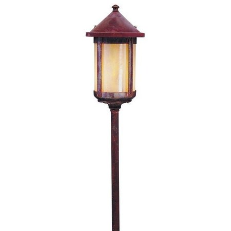 Arroyo Craftsman Low Voltage 6" Berkeley Stem Mount, Slate, Frosted Glass LV24-B6F-S